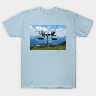 Ski Lift on Monte Zoncolan in Summer T-Shirt